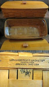 Longaberger Basket w liner and signed